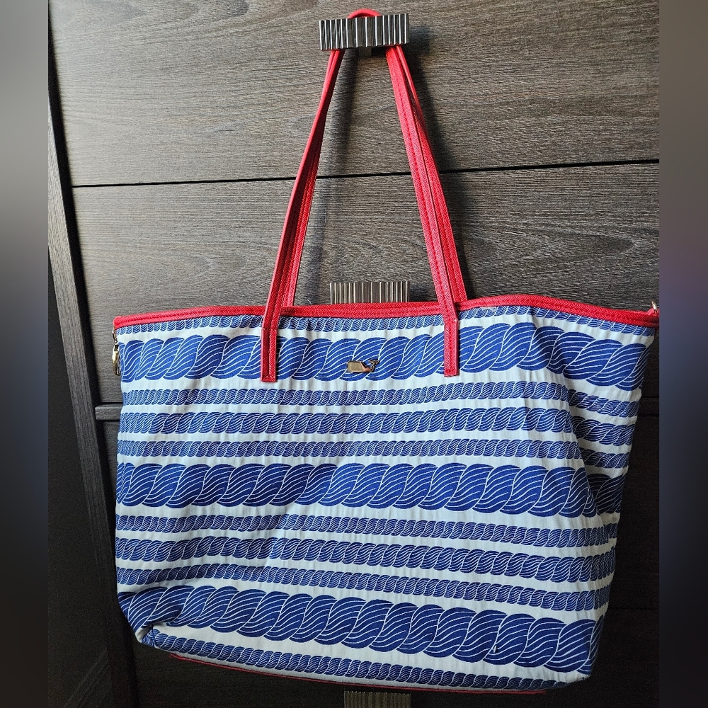 Vineyard Vines Blue and Red Tote Bag